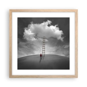 Plakát v rámu světlý dub - Všechno je možné - 40x40 cm