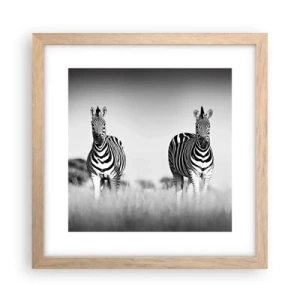 Plakát v rámu světlý dub - A přesto je svět černo-bílý - 30x30 cm