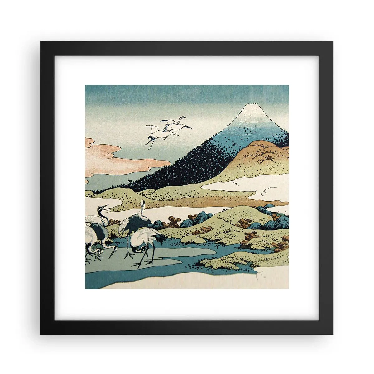 Plakát v černém rámu - V japonském duchu - 30x30 cm