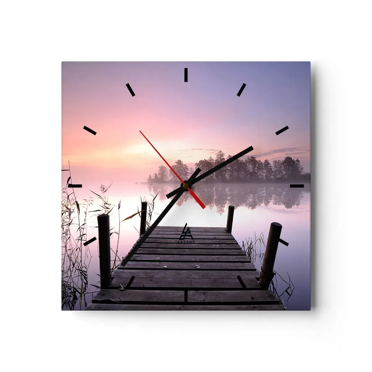 Nástěnné hodiny - Z liliové mlhy… - 30x30 cm