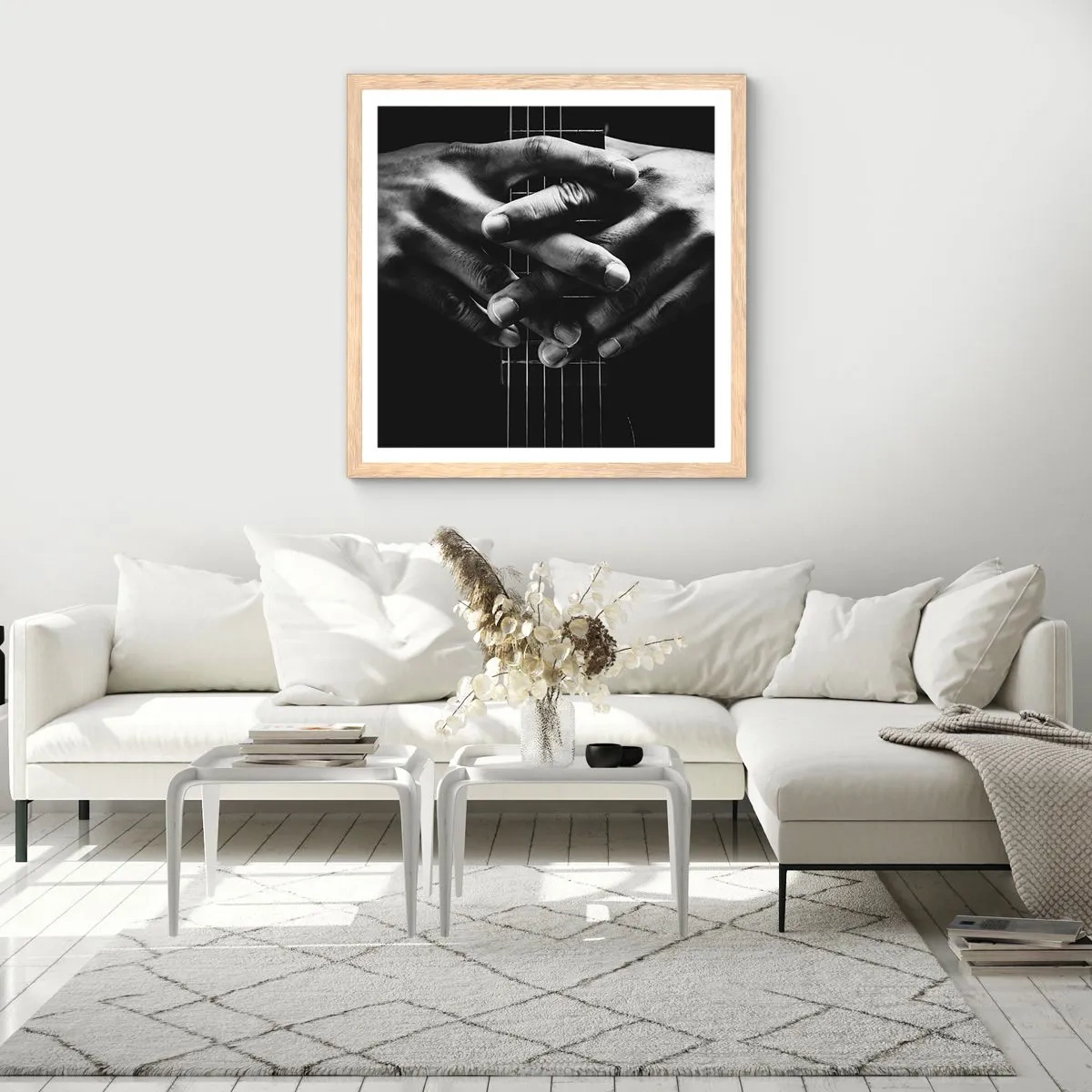 Plakát v rámu světlý dub - Umělcova modlitba - 50x50 cm