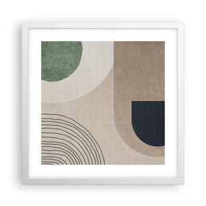 Plakát v bílém rámu - Něžnost oválu - 40x40 cm