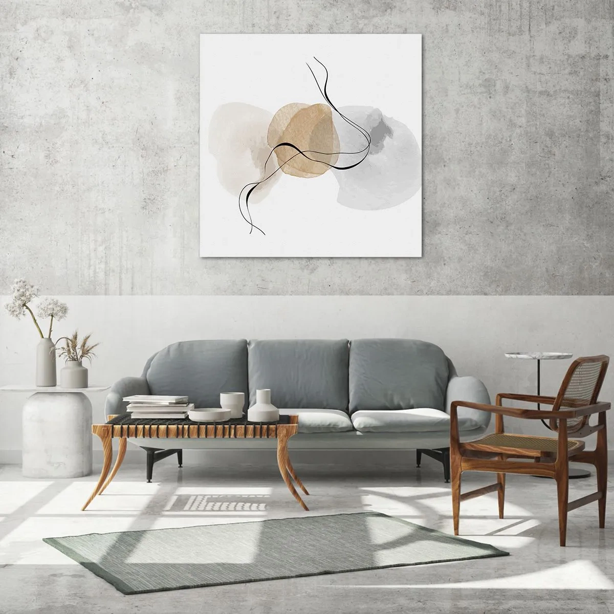 Obraz na skle - Vzdušné korálky - 60x60 cm