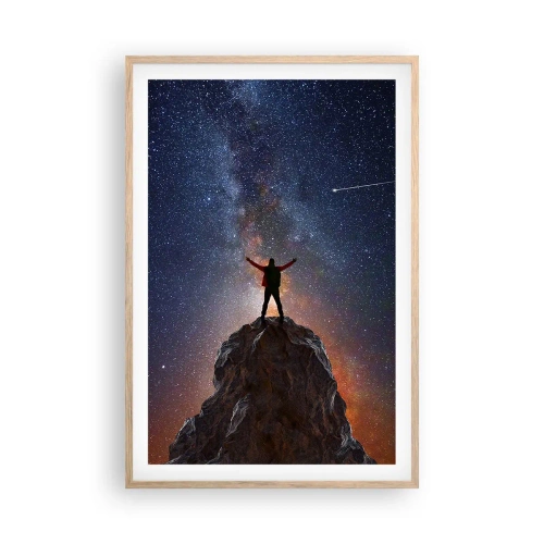 Plakát v rámu světlý dub - Síla je se mnou! - 61x91 cm