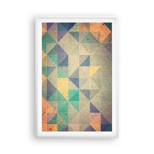 Plakát v bílém rámu - Republika trojúhelníků - 61x91 cm