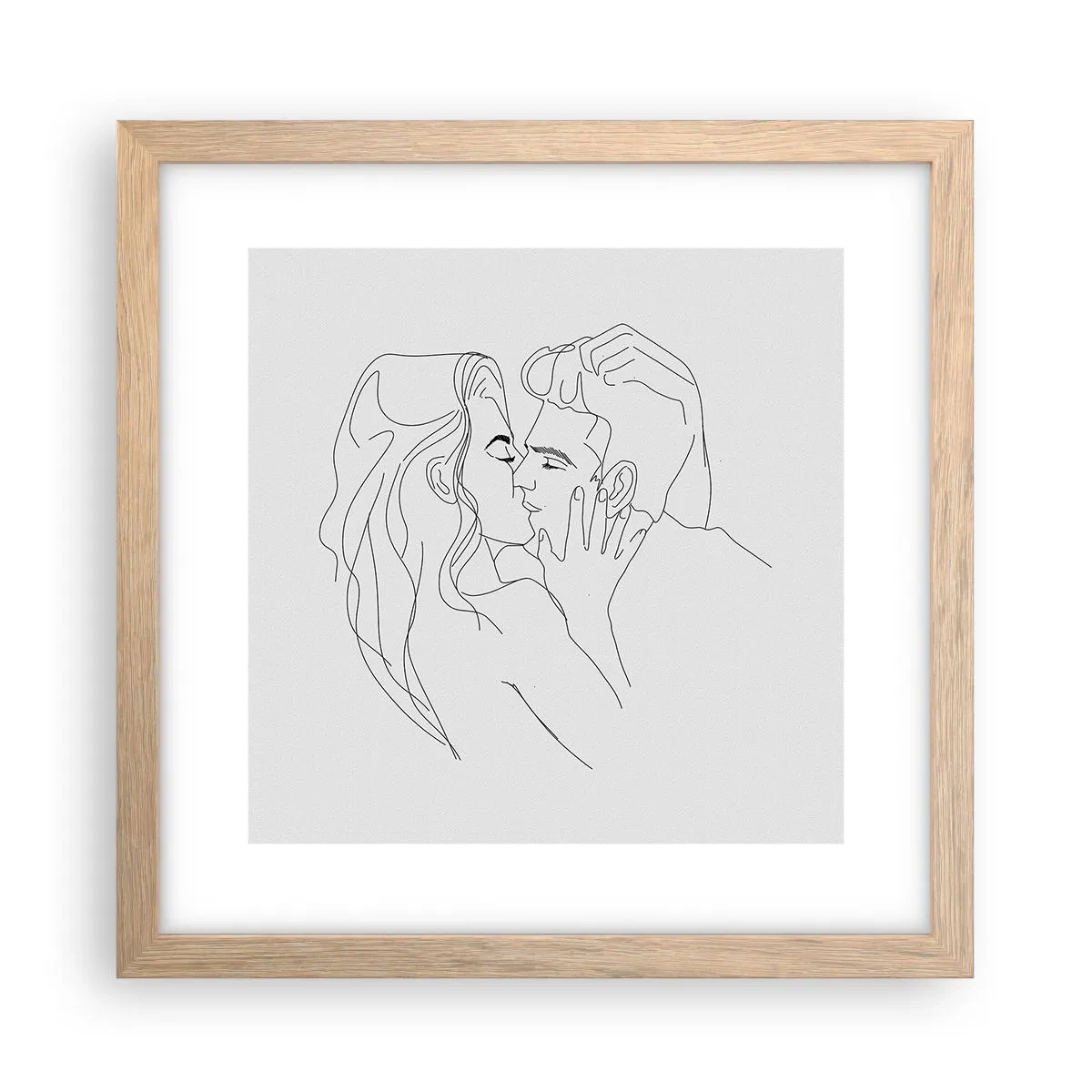 Plakát v rámu světlý dub - Jedním tahem - 30x30 cm