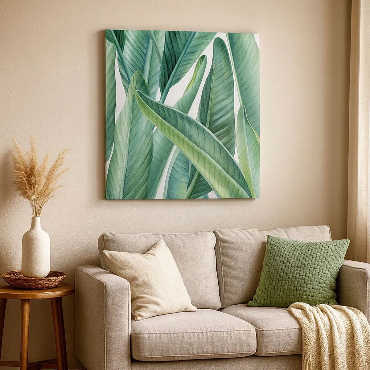 Obraz na plátně - Prostě zelená - 30x30 cm