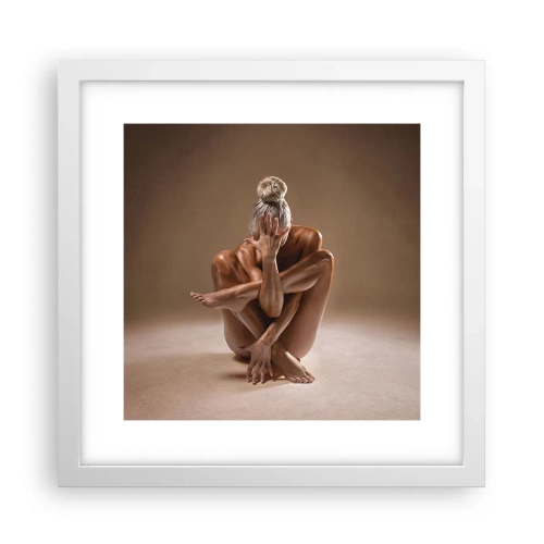 Plakát v bílém rámu - Jednota těla a ducha - 30x30 cm