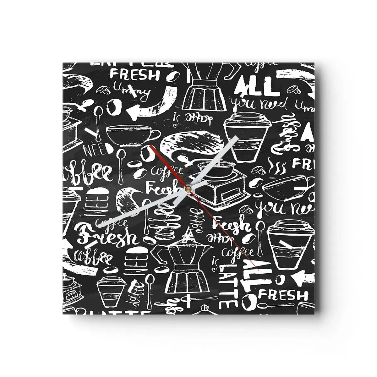 Nástěnné hodiny - All you need is… - 30x30 cm