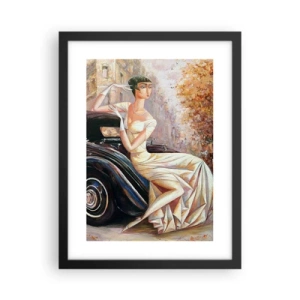 Plakát v černém rámu - Elegance v retro stylu - 30x40 cm