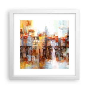 Plakát v bílém rámu - Pod mostem je taky krásně - 30x30 cm
