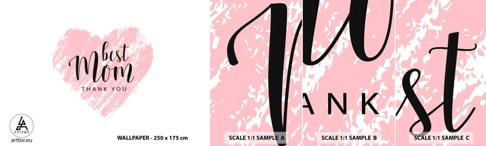 Vzor Fototapety Samolepicí Deluxe Sticker - Vždy pravá chvíle - Srdce, Milovat, Den matek - 100x30 cm