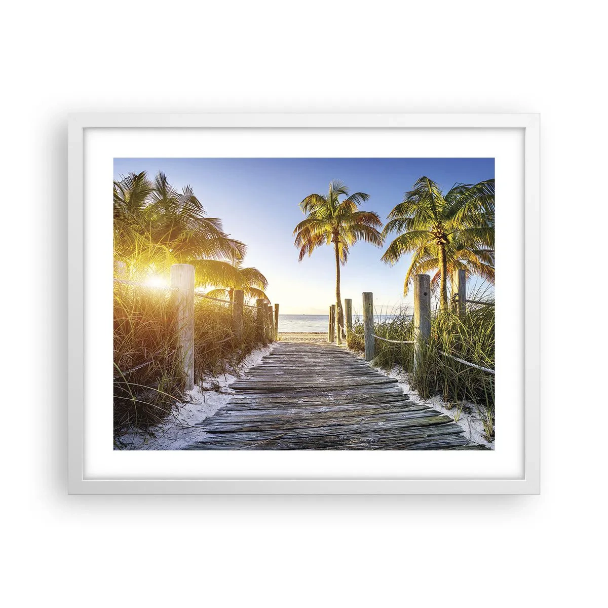 Plakát v bílém rámu - Přímo do ráje - 50x40 cm
