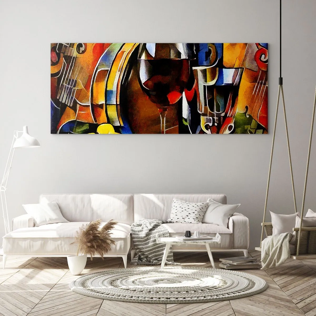 Obraz na skle - I svět dostává barvy - 140x50 cm
