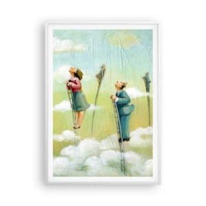 Plakát v bílém rámu - Za svým snem - 70x100 cm