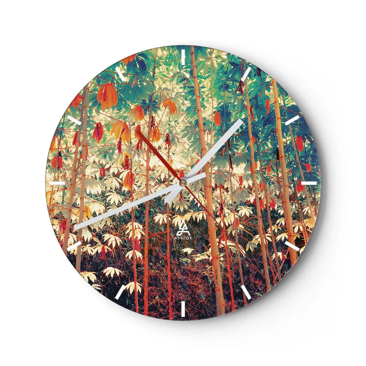 Nástěnné hodiny - Tajný život listů - 40x40 cm