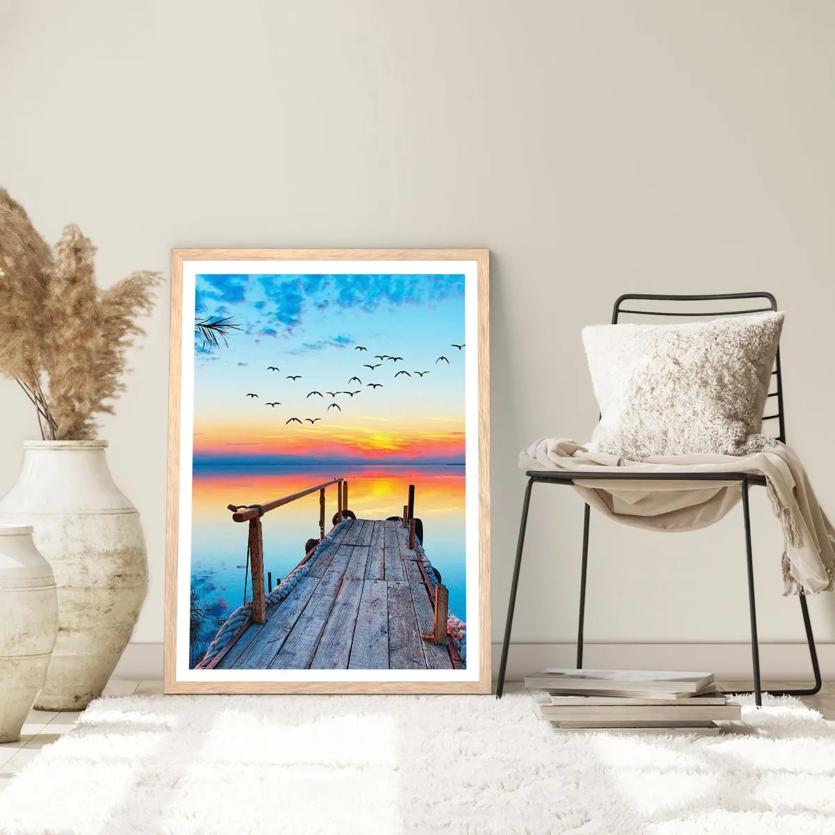 Plakát v rámu světlý dub - Je čas vrátit se… - 30x40 cm