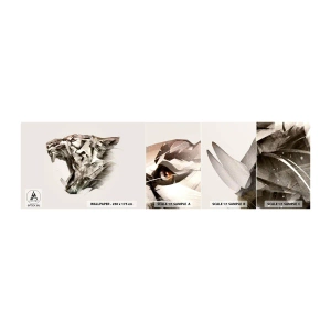 Vzor Fototapety Samolepicí Deluxe Sticker - Už víš, kdo vládne - Abstrakce, Tygr, Zvířata - 100x30 cm