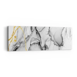 Obraz na plátně - Kompozice se zlatým motivem - 90x30 cm