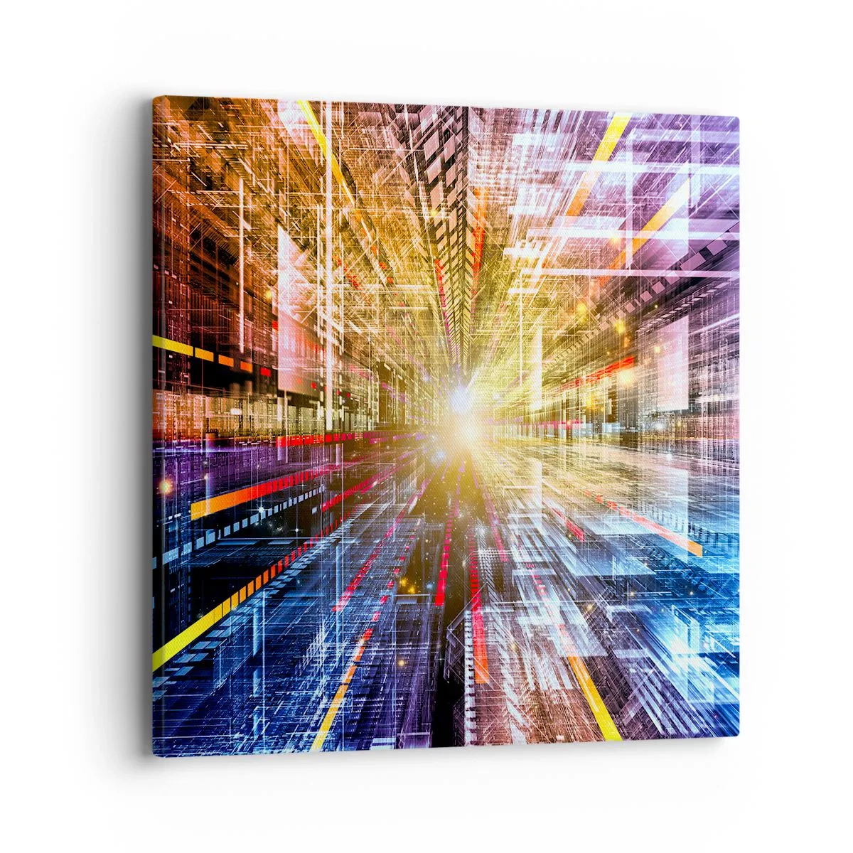 Obraz na plátně - Osvětlená chodba - 40x40 cm