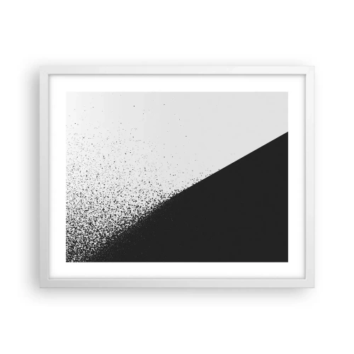 Plakát v bílém rámu - Rychleji a rychleji, více a více - 50x40 cm