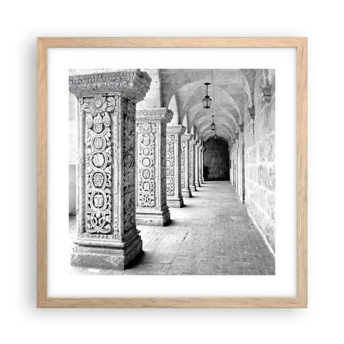 Plakát v rámu světlý dub - Kam...? - 40x40 cm