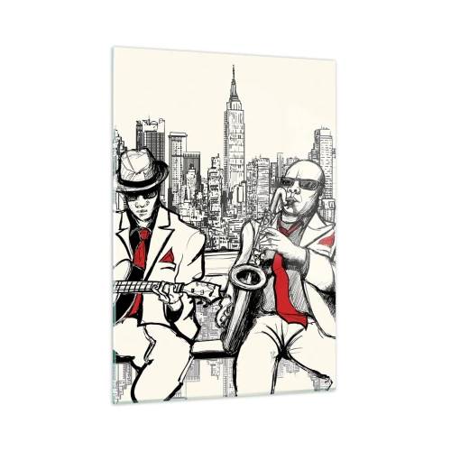Obraz na skle - Newyorská improvizace - 50x70 cm