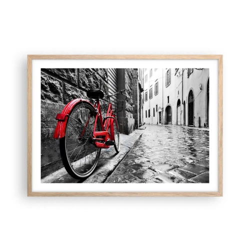 Plakát v rámu světlý dub - Skutečná krása nestárne - 70x50 cm