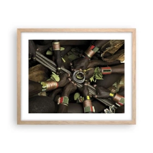 Plakát v rámu světlý dub - Jsme spolu - 50x40 cm