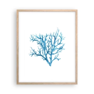Plakát v rámu světlý dub - Mořský filigrán - 40x50 cm