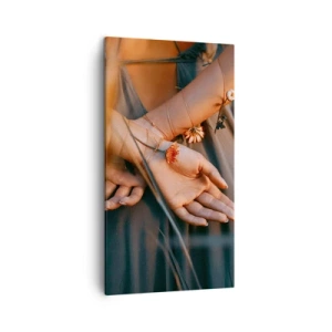 Obraz na plátně - Propojená s přírodou - 45x80 cm