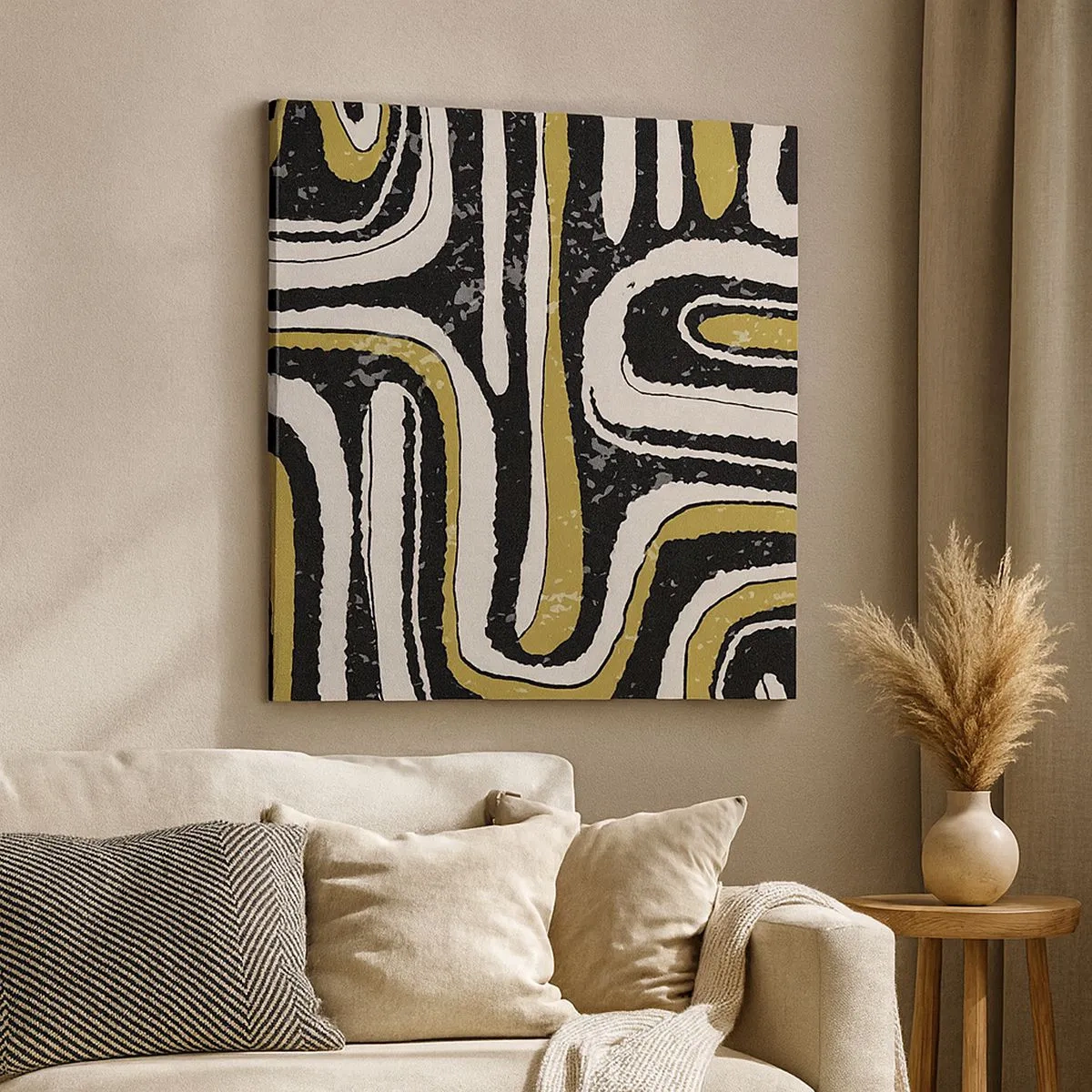 Obraz na plátně - Kompozice: trakty a uličky - 30x30 cm