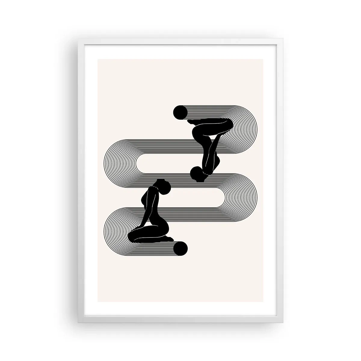 Plakát v bílém rámu - Smyslná symetrie - 50x70 cm