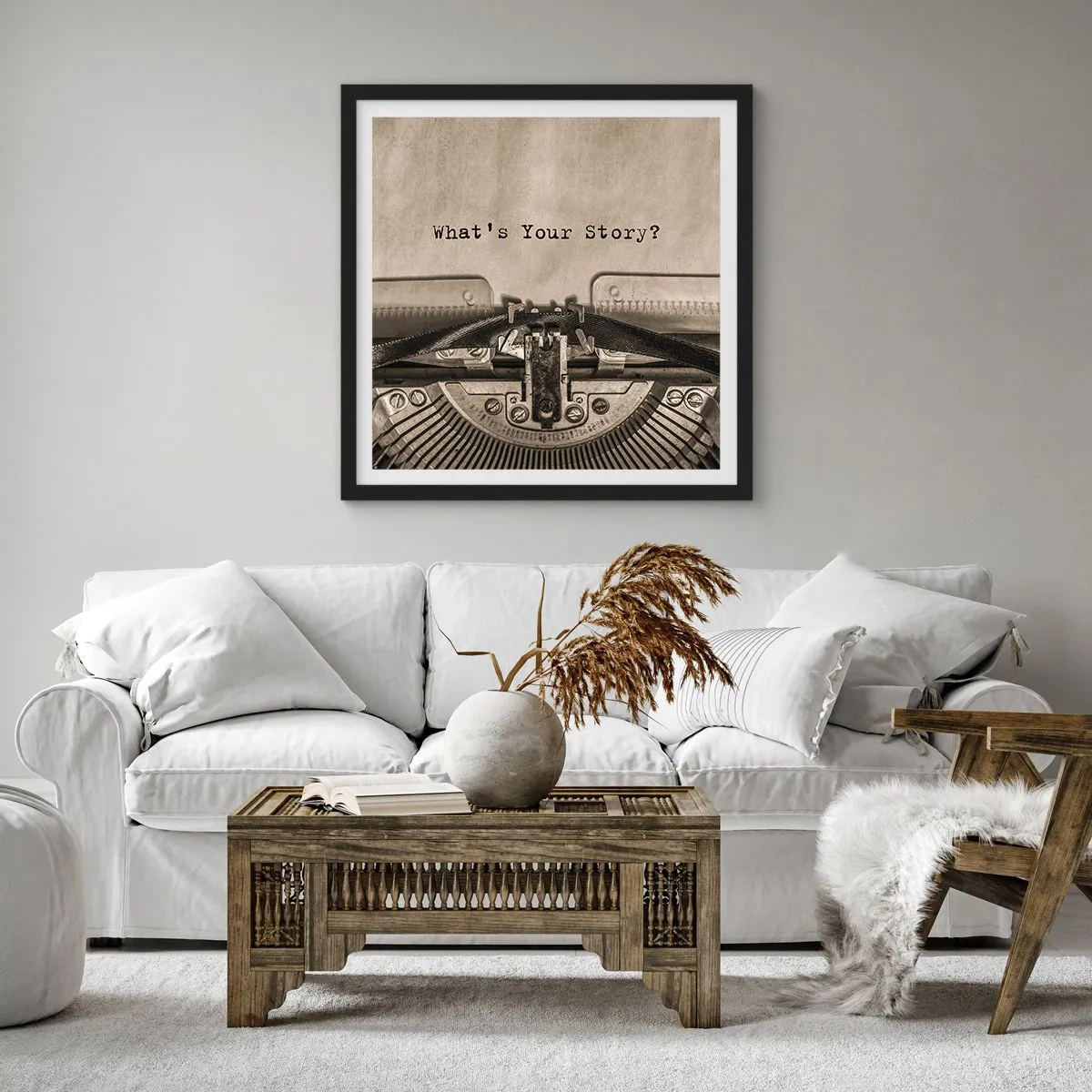 Plakát v černém rámu - Pověz mi - 40x40 cm