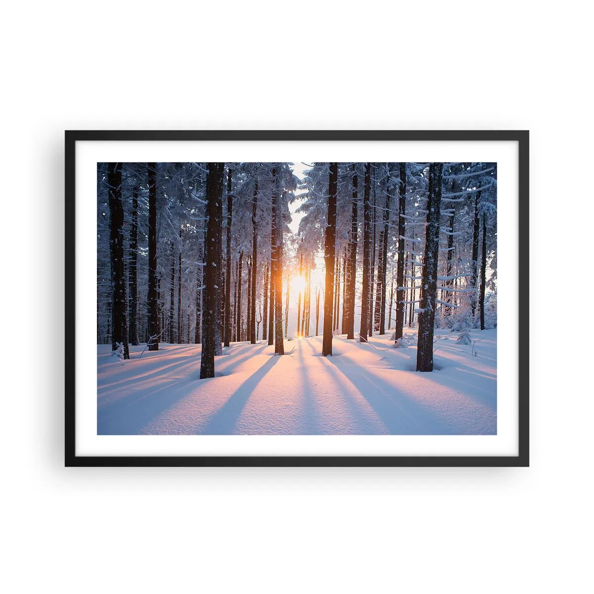 Plakát v černém rámu - Jasně černé na bílém - 70x50 cm