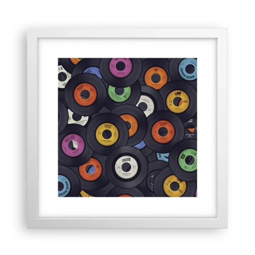 Plakát v bílém rámu - Barvy klasiky - 30x30 cm