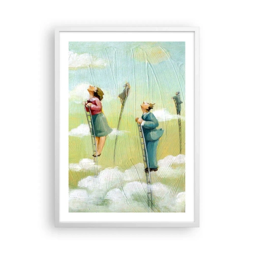 Plakát v bílém rámu - Za svým snem - 50x70 cm