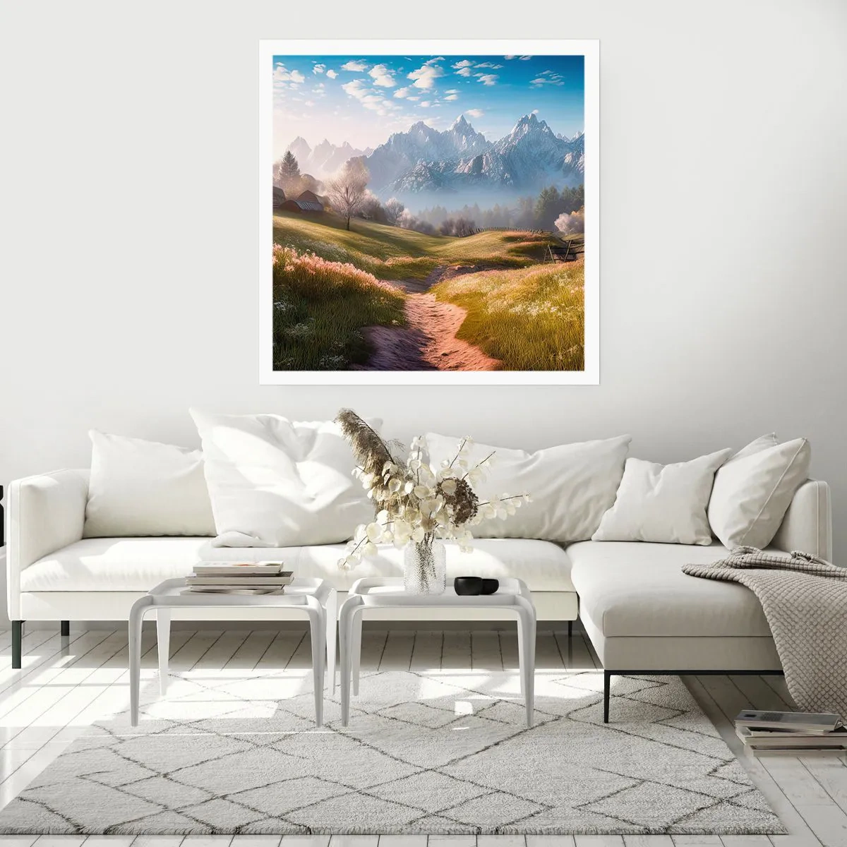 Plakát - Idylické údolí - 40x40 cm