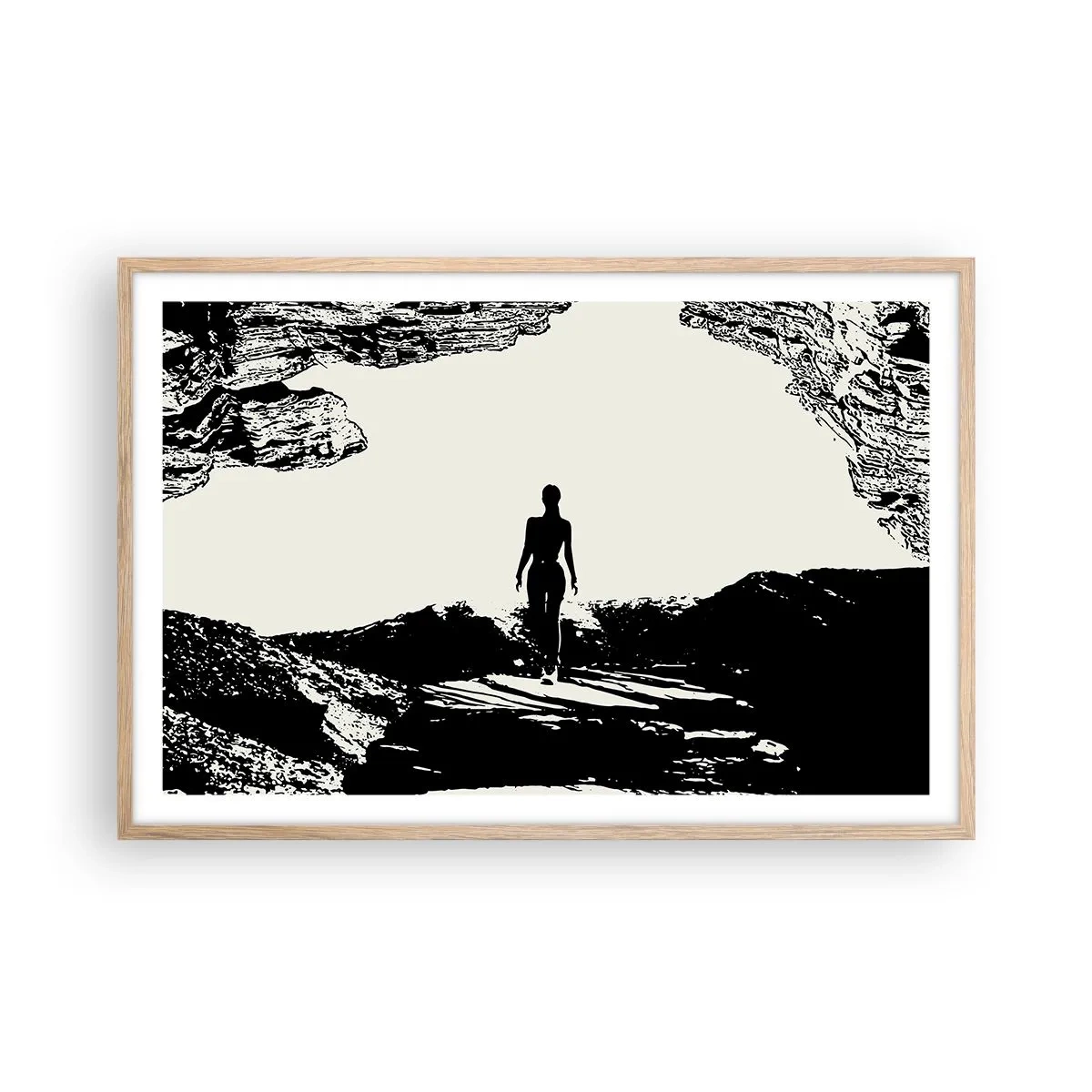 Plakát v rámu světlý dub - Nový pohled - 91x61 cm