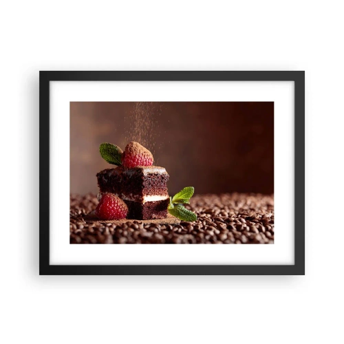 Plakát v černém rámu - Život je sladký - 40x30 cm