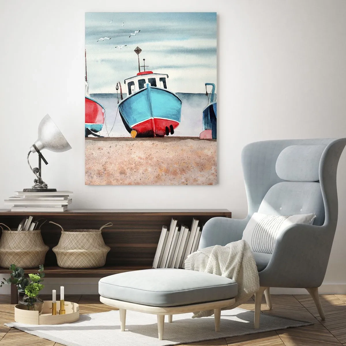 Obraz na skle - Připravené na úlovek - 50x70 cm