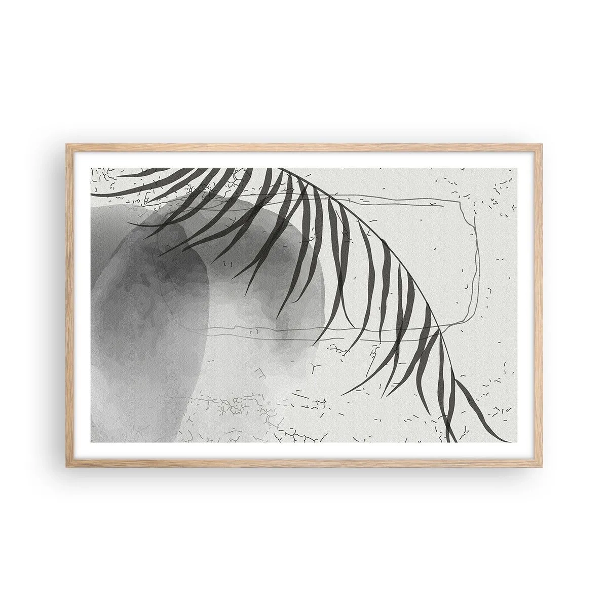 Plakát v rámu světlý dub - Subtilní exotika přírody - 91x61 cm