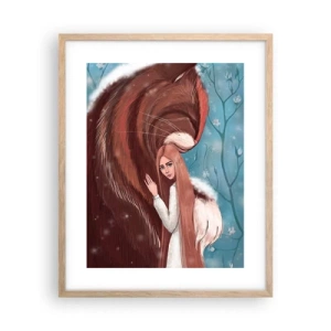 Plakát v rámu světlý dub - Vítej v pohádce - 40x50 cm