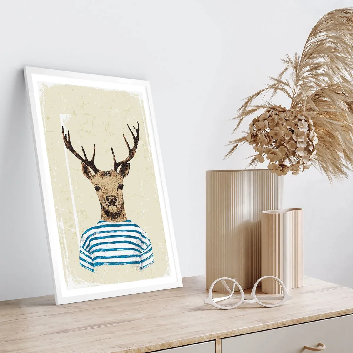 Plakát v bílém rámu - Protože mám rád pruhované košile! - 61x91 cm