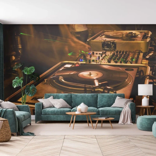 Fototapeta Standard Eco - Cítíš tu sílu? - Hudba, DJ, Vinyl - 350x256 cm