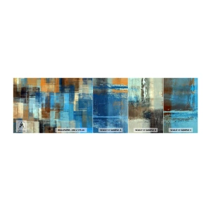 Vzor Fototapety Samolepicí Deluxe Sticker - Přes modrý závoj - Abstrakce, Kus, Malovat - 100x30 cm