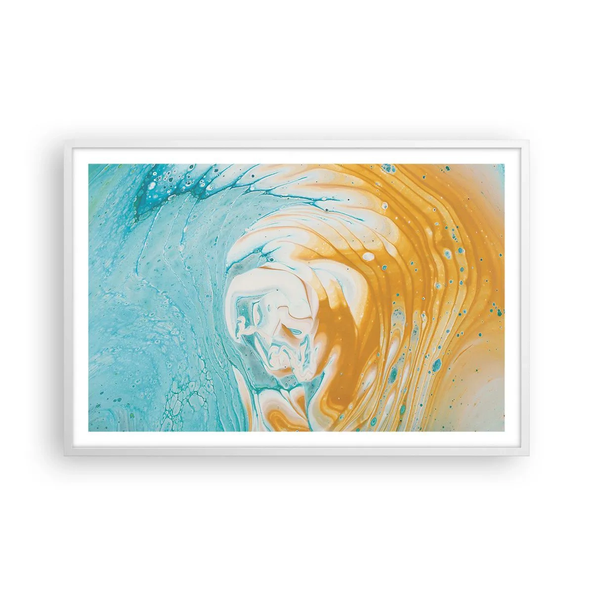 Plakát v bílém rámu - Pastelový vír - 91x61 cm