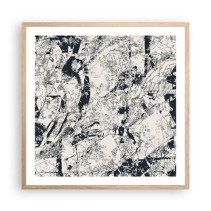 Plakát v rámu světlý dub - Prolínání protikladů - 60x60 cm