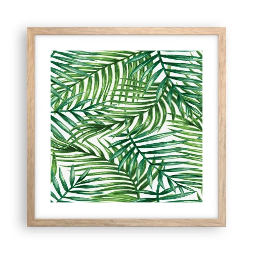 Plakát v rámu světlý dub - Pod zeleným baldachýnem - 40x40 cm
