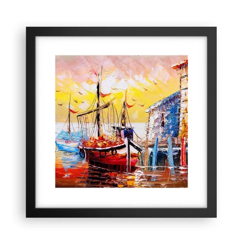 Plakát v černém rámu - Šťastný návrat - 30x30 cm